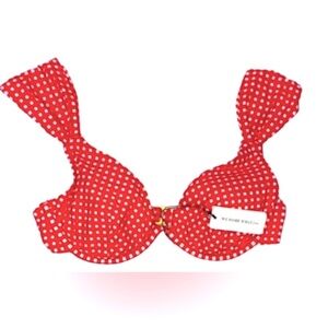 Revolve We Wore What gingham red Swim bikini Top